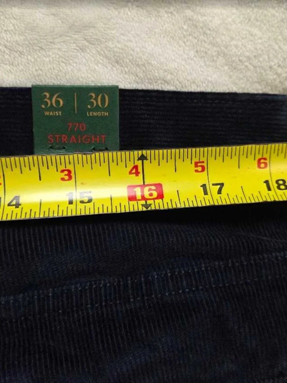 New 36x30 J.Crew 770 straight-fit five-pocket pant in stretch corduroy Navy cord